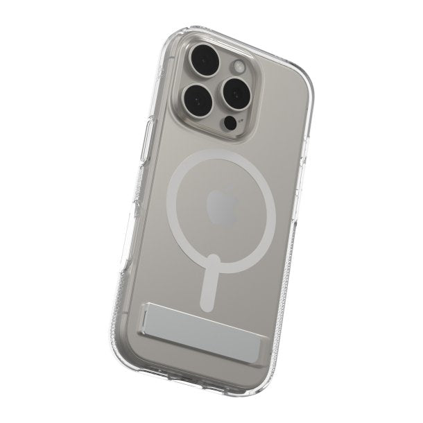 iPhone 16 Pro Zagg Crystal Palace Snap Kickstand Case - Clear