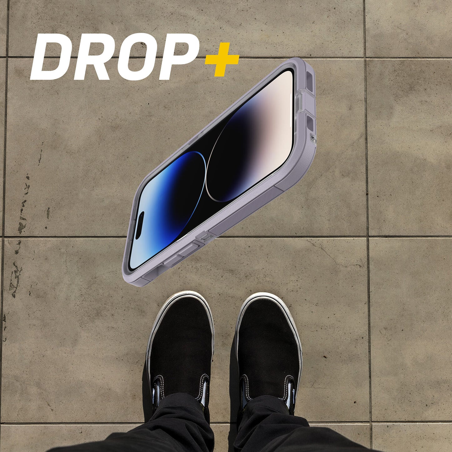 iPhone 14+: Otterbox Defender XT Magsafe Clear Series Case: Clear/Purple