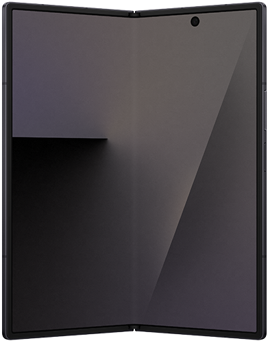 Front view of a black Galaxy Z Fold7