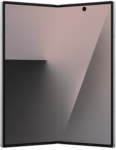 Front view of a silver Galaxy Z Fold7