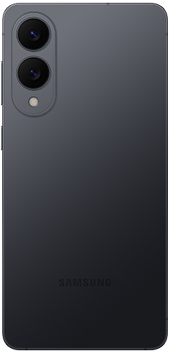 Black Samsung S25 Edge, as seen from the back.